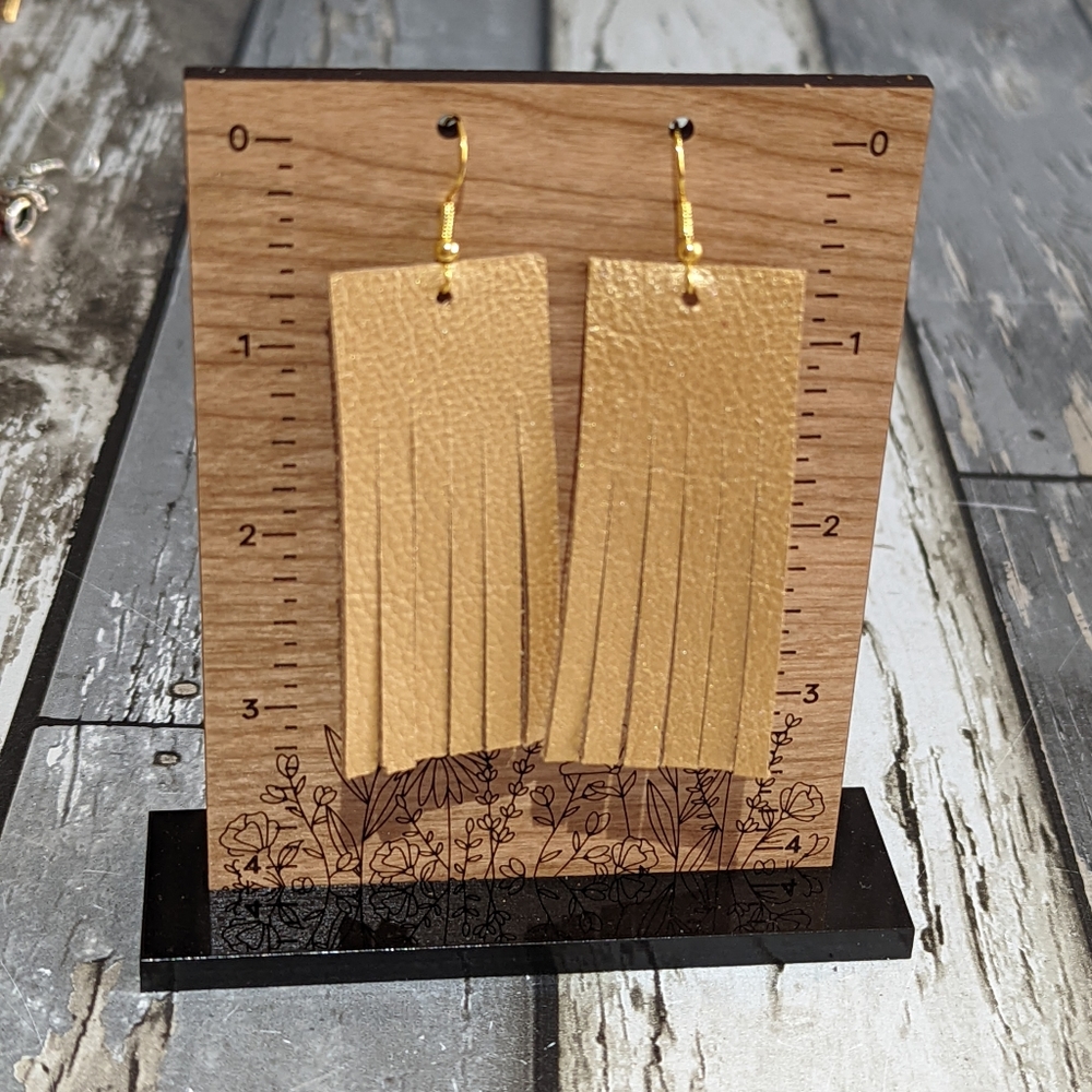 3 for $6 Item: Gold Leather Tassel Earrings NWT!